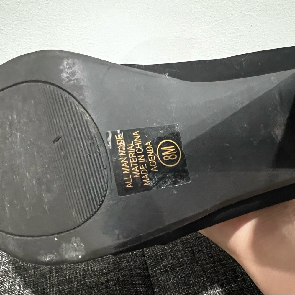 Agenda Black Lace-Up Ankle Booties Size 8W - Picture 2 of 3